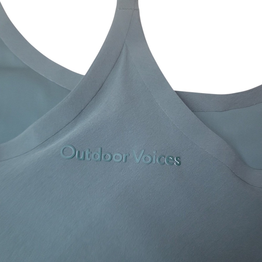 Outdoor Voices Exercise Dress Dark Green Racerback Built-in Shorts Pockets Sz M - Picture 4 of 9
